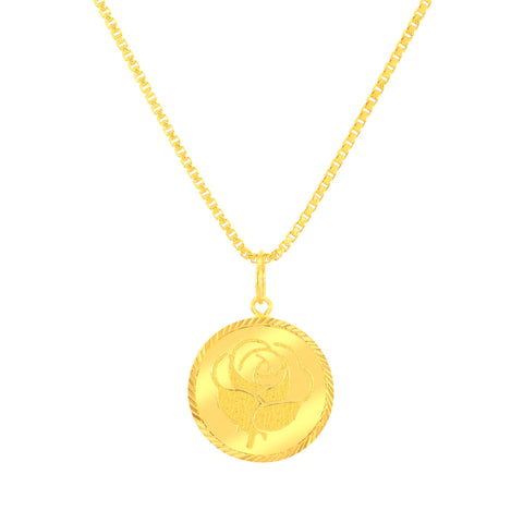 22K Yellow Gold Classy Medium Pendant with gold weight of 2.99g