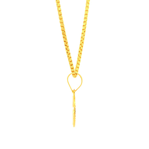 22K Yellow Gold Initial G Pendant with gold weight of 0.82g