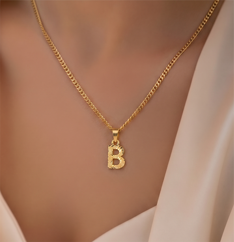 22K Yellow Gold Initial B Pendant with gold weight of 1.08g