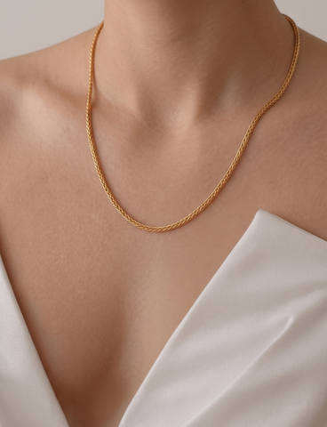 18'' Wheat Spiga Yellow Gold 1.5MM