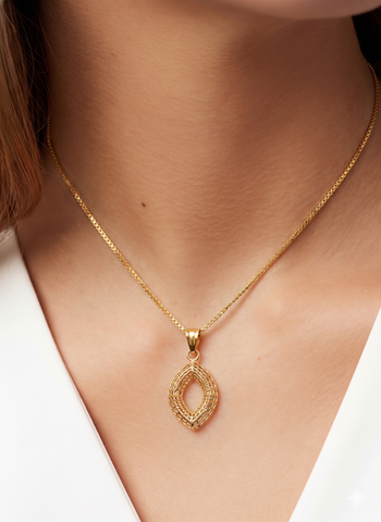 22K Yellow Gold Classy Medium Pendant with gold weight of 1.6g