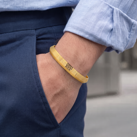 22K Yellow Gold Kada Bangles in size 2.10 and gold weight of 42.36g