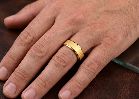 22k Yellow Gold Luxe Lavish Wedding Band Ring measuring 8 x 6mm  thickness