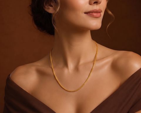 19'' Yellow Gold Link Chain 1MM