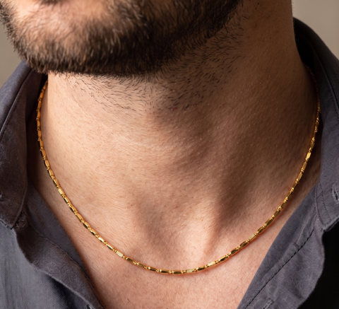 16'' Yellow Gold Fancy Chain 2MM