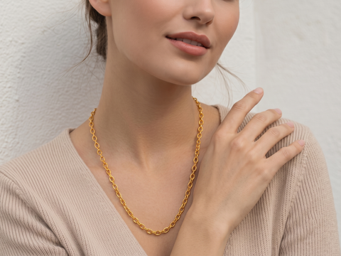 20'' Yellow Gold Link Chain 2.5MM Width