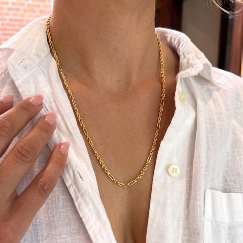 27'' Fancy Rope Yellow Gold 3MM