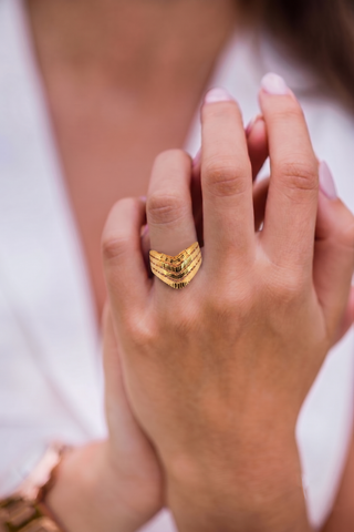 22k Yellow Gold Cocktail Ring in size 6.2