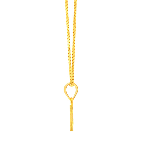 22K Yellow Gold Initial H Pendant with gold weight of 1.3g