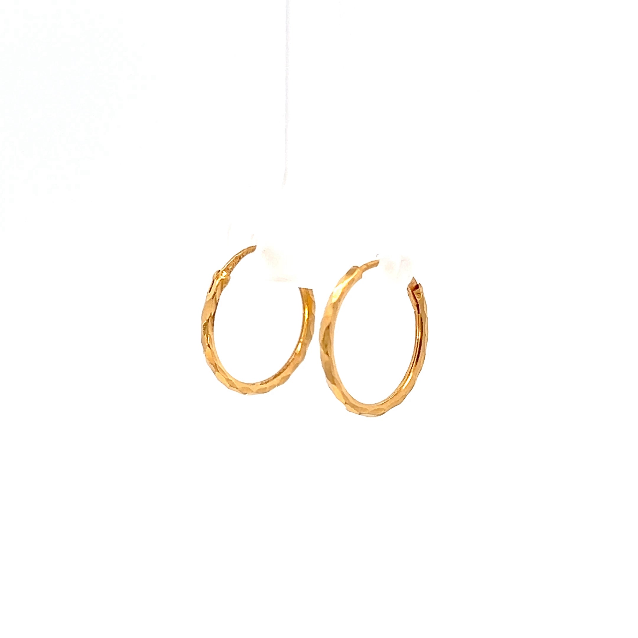 22k Yellow Gold Small Minimalistic Earrings