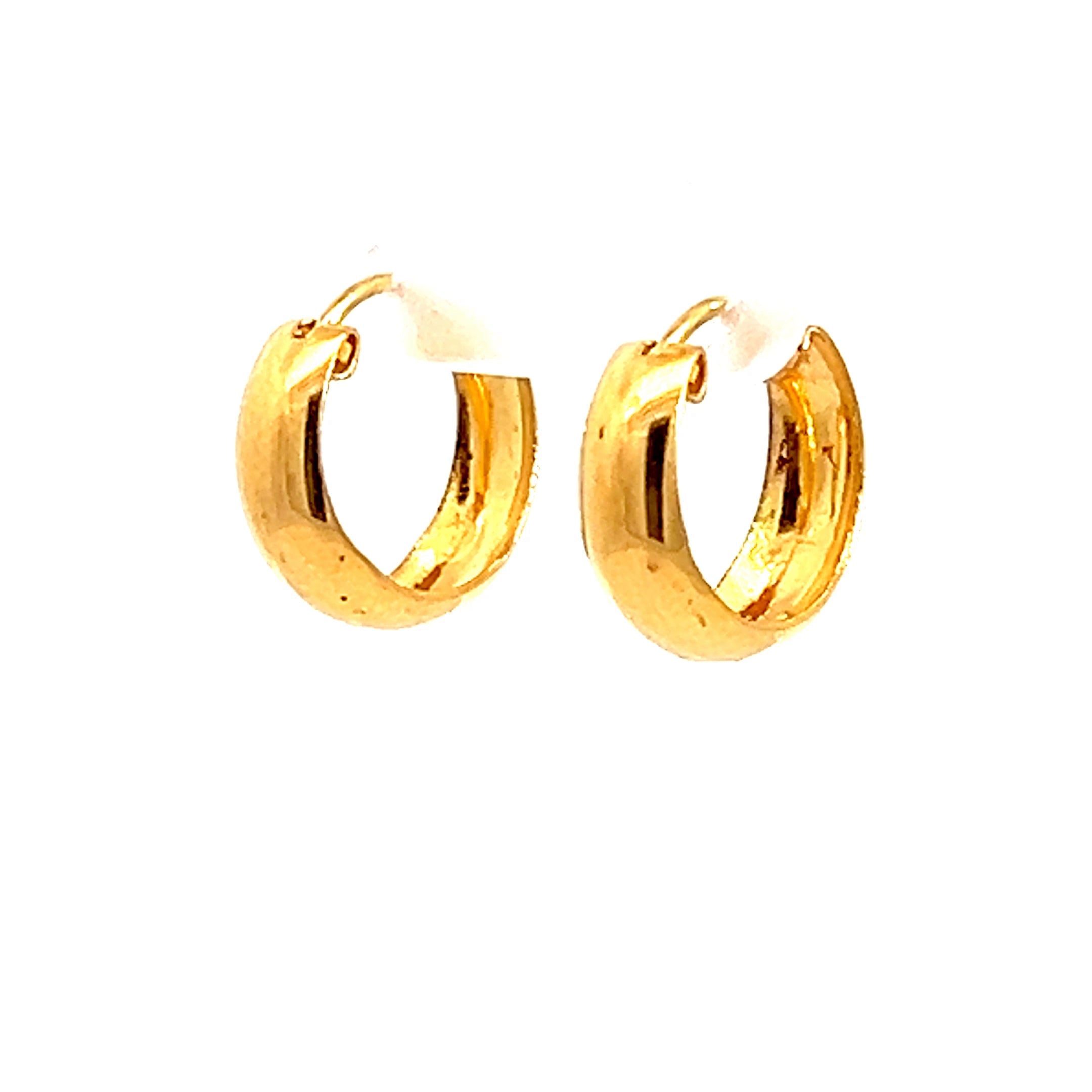 22k Yellow Gold Small Minimalistic Earrings