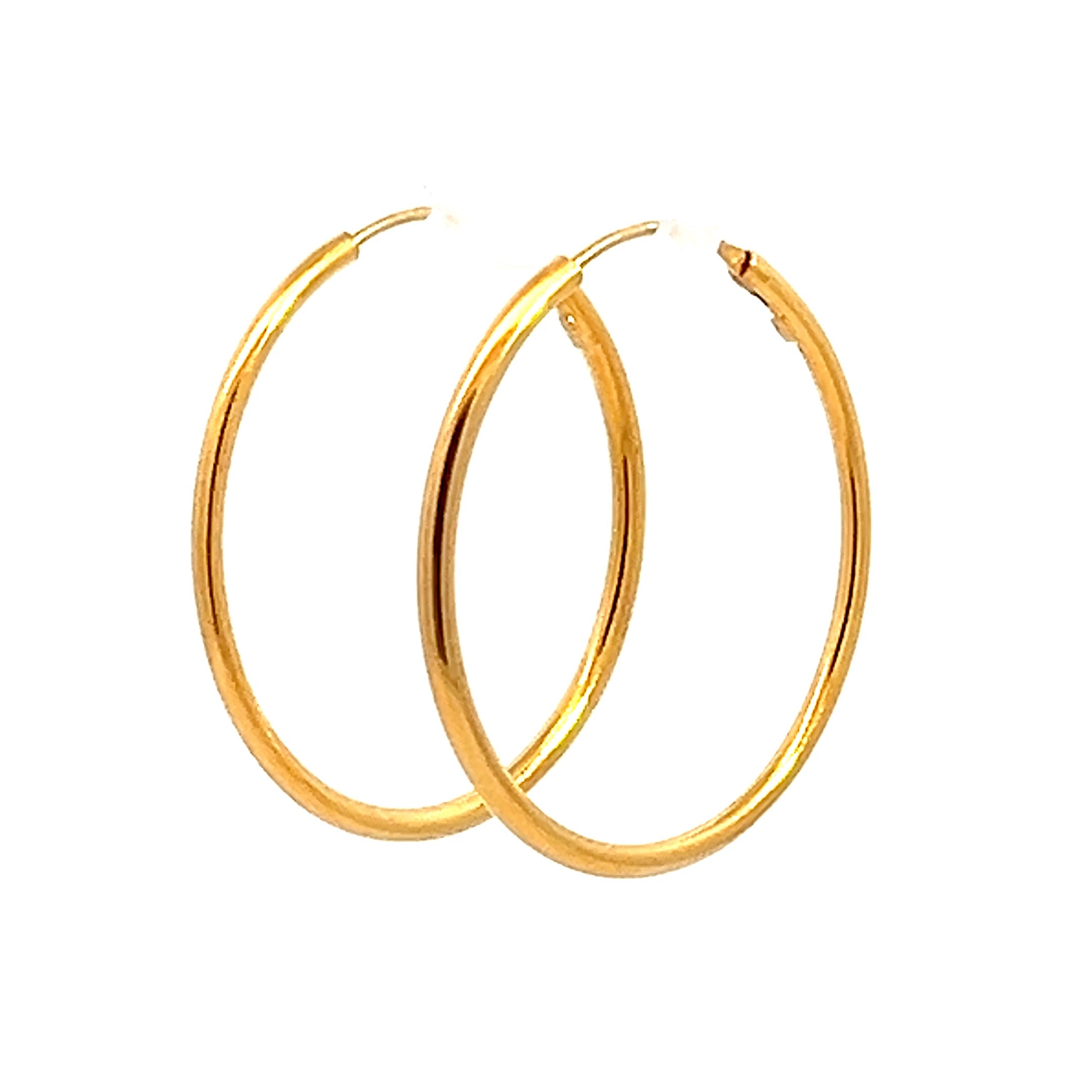 22k Yellow Gold Large Classic Earrings