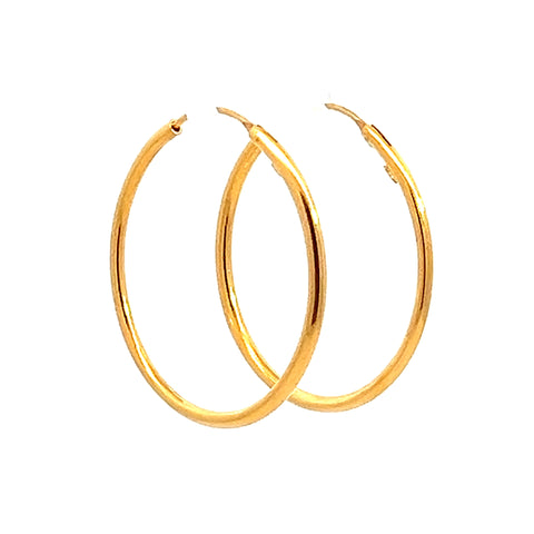 22k Yellow Gold Large Classic Earrings