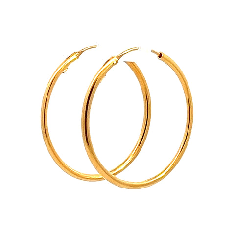 22k Yellow Gold Large Classic Earrings