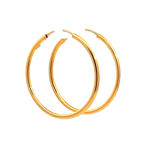 22k Yellow Gold Large Classic Earrings