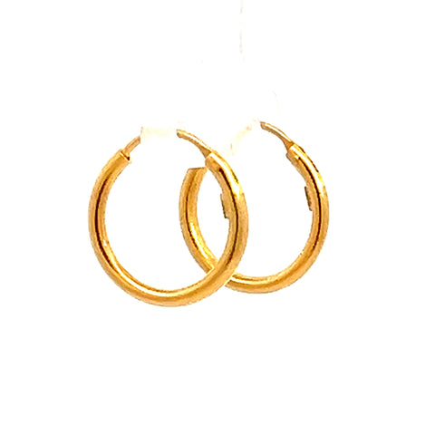 22k Yellow Gold Small Classic Earrings