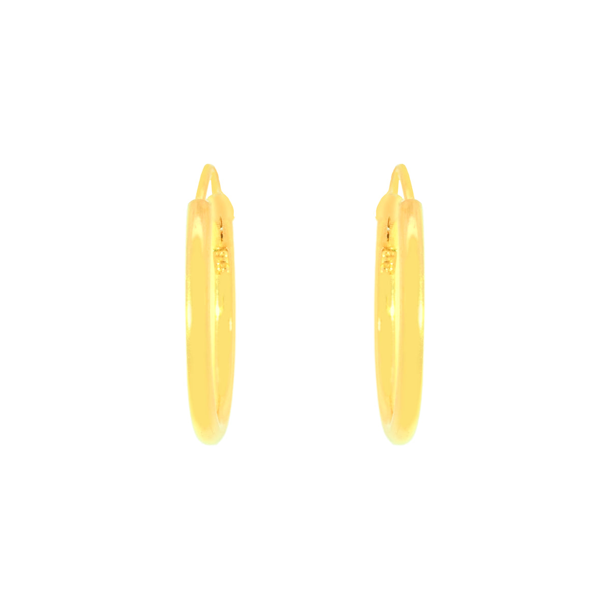 22k Yellow Gold Medium Classic Earrings