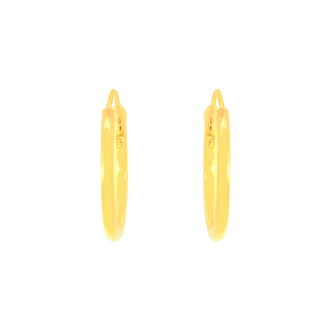 22k Yellow Gold Medium Classic Earrings
