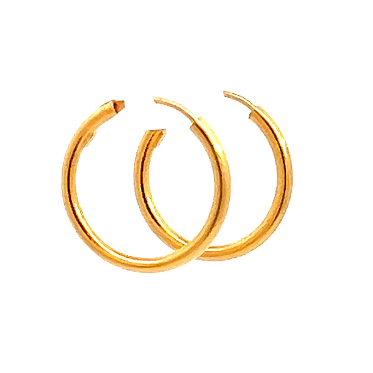 22k Yellow Gold Medium Classic Earrings