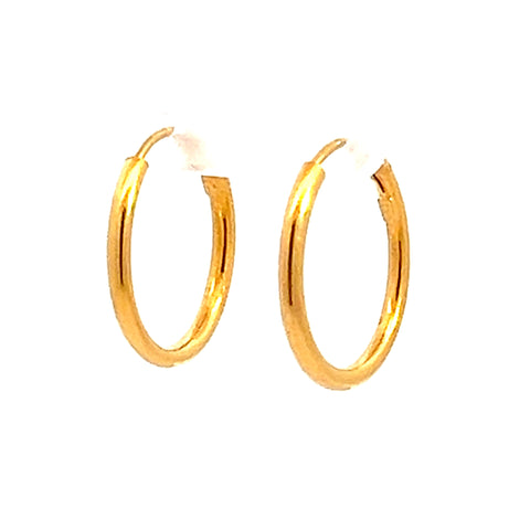 22k Yellow Gold Medium Classic Earrings