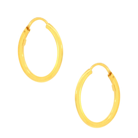 22k Yellow Gold Medium Classic Earrings