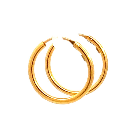 22k Yellow Gold Medium Classic Earrings