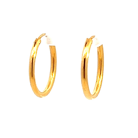 22k Yellow Gold Medium Classic Earrings