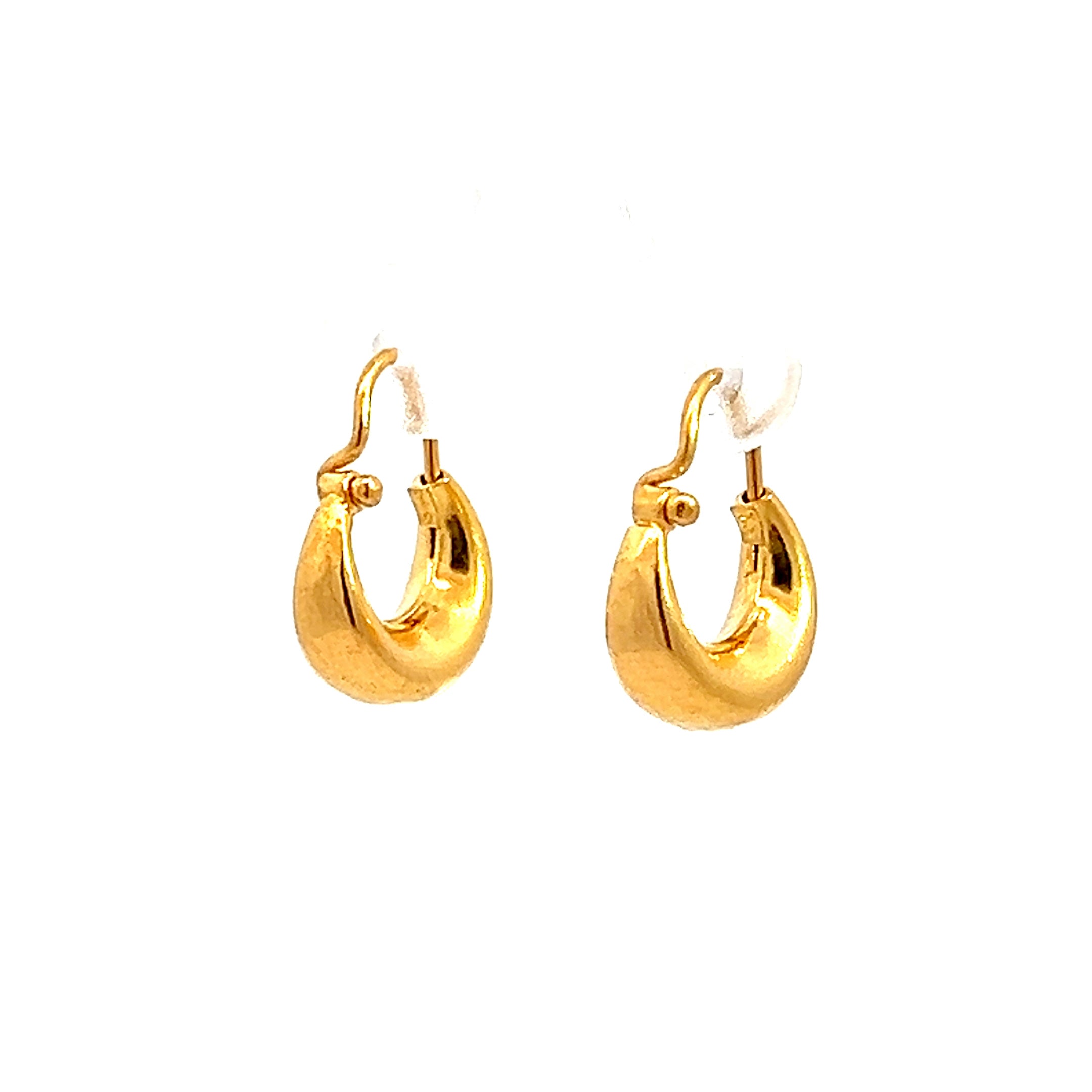 22k Yellow Gold Extra Small Elegant Earrings