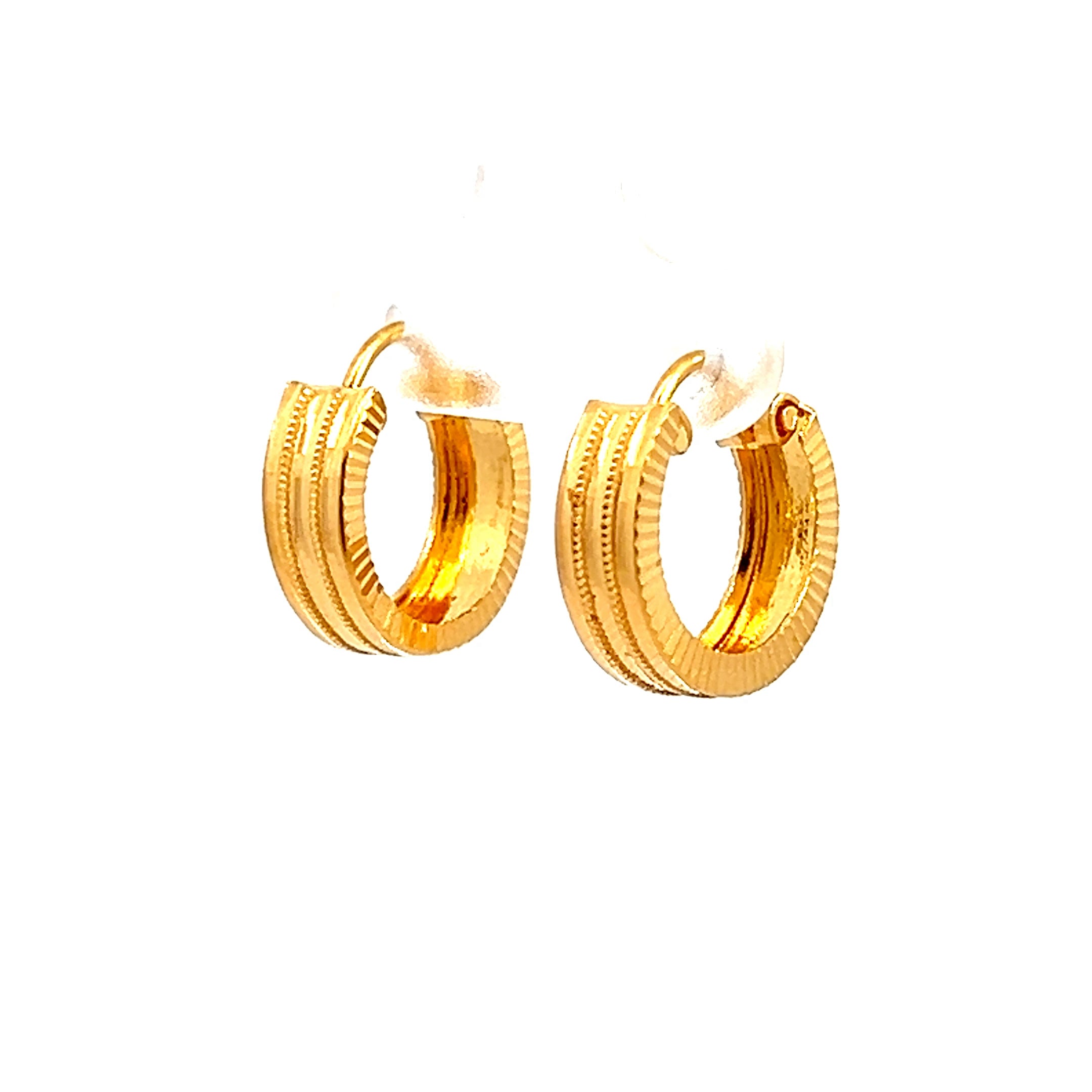 22k Yellow Gold Small Exquisite Earrings