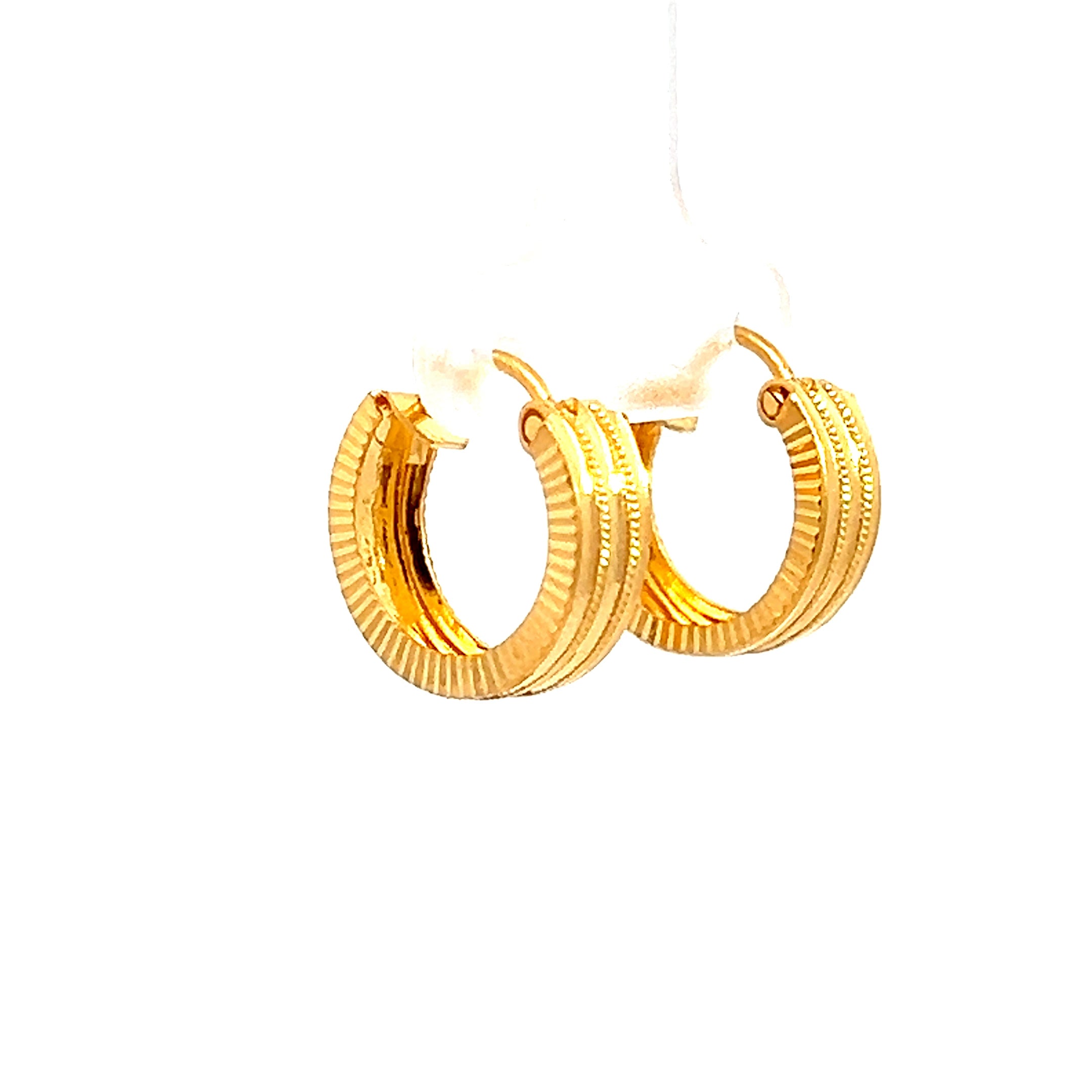 22k Yellow Gold Small Exquisite Earrings