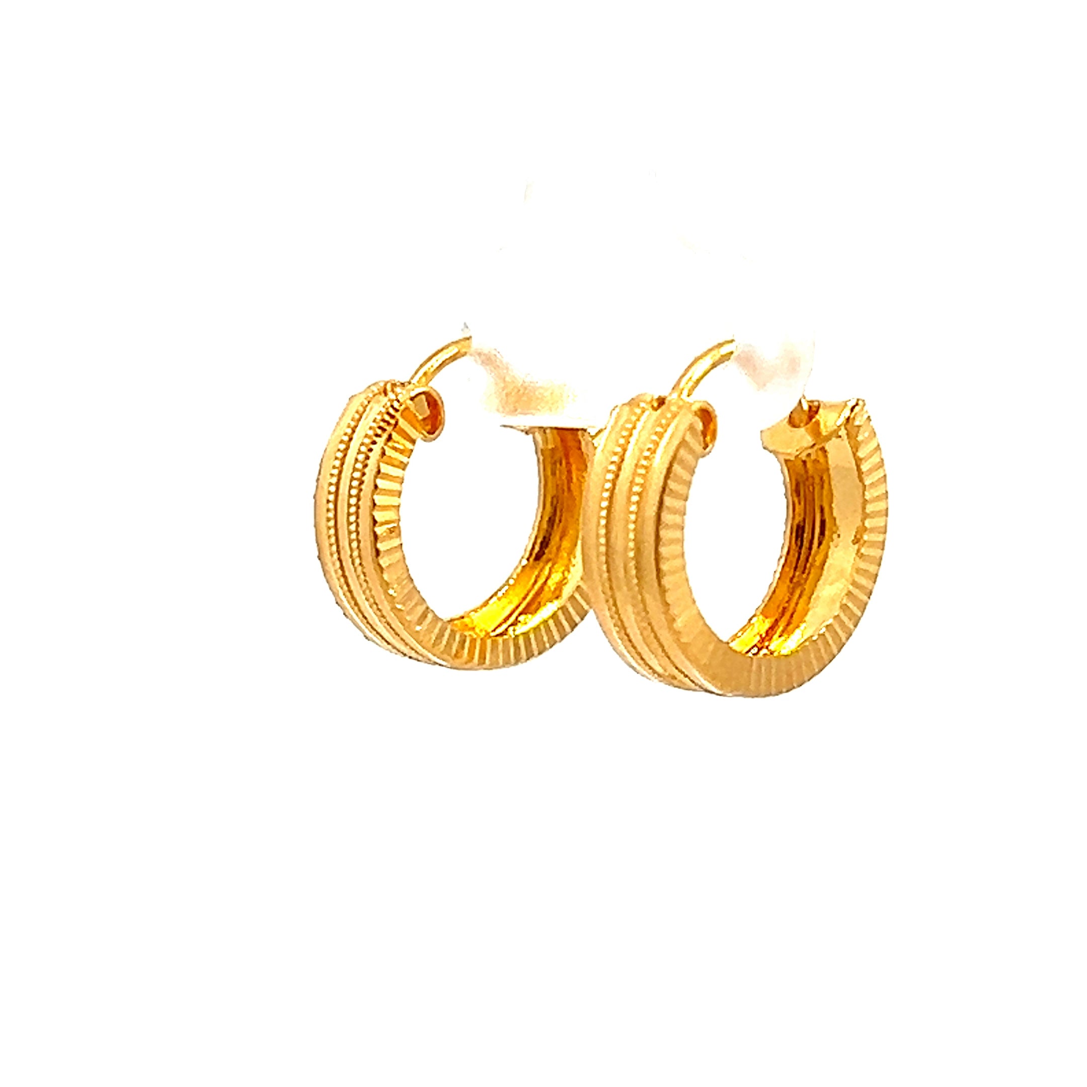 22k Yellow Gold Small Exquisite Earrings