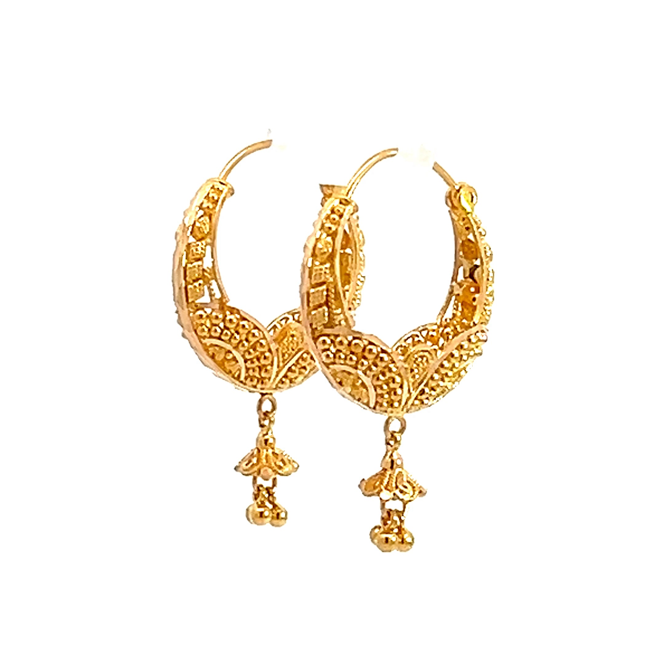 22k Yellow Gold Medium Fancy and Stylish Earrings