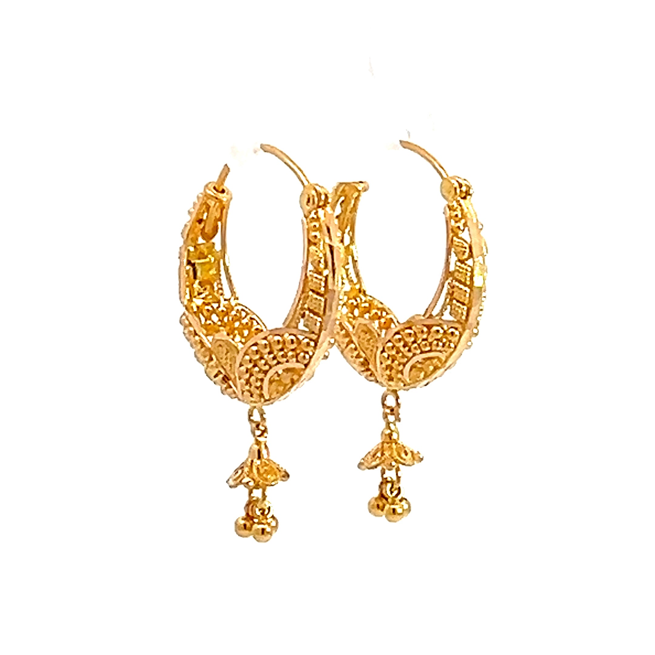 22k Yellow Gold Medium Fancy and Stylish Earrings