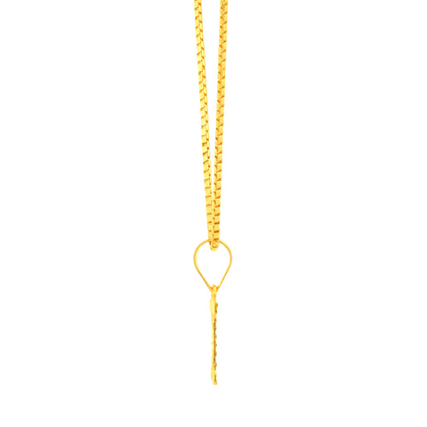 22K Yellow Gold Initial K Pendant with gold weight of 0.72g