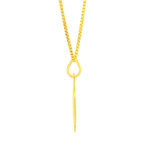 22K Yellow Gold Religious Khanda Medium Pendant with gold weight of 2.34g