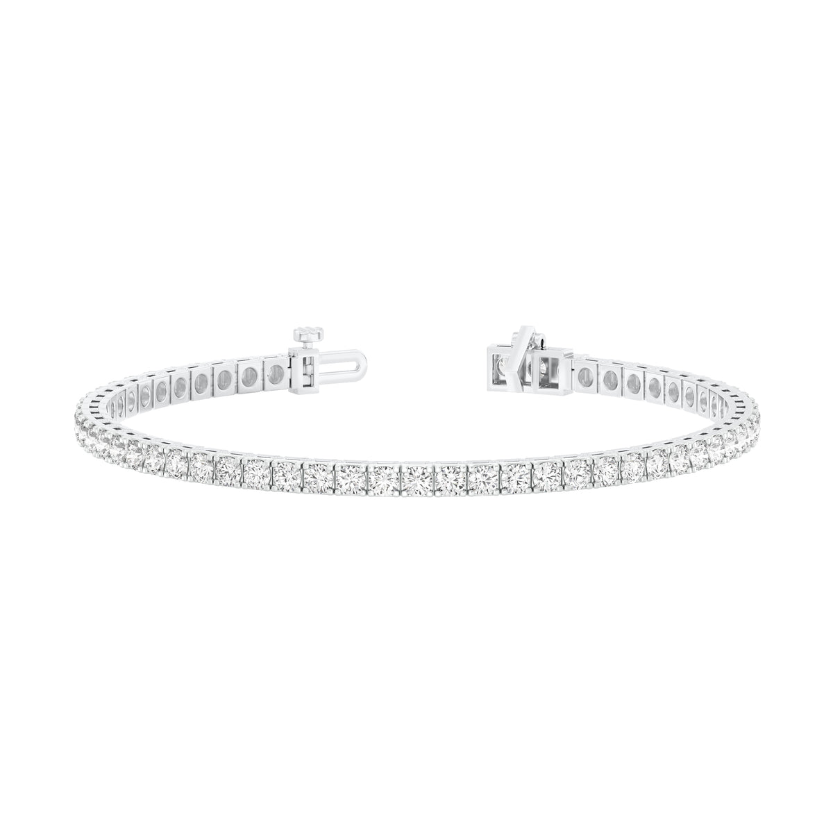 18k White Gold and Diamond Tennis measuring 7 inches length and total gold weight of 12.42g