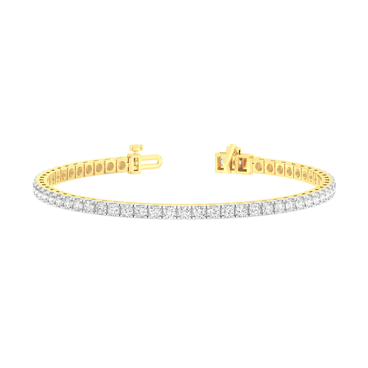 18k Yellow Gold and Diamond Tennis measuring 6.5 inches length and total gold weight of 11.08g