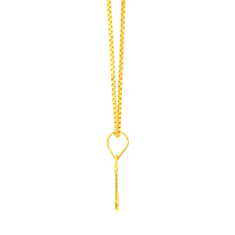 22K Yellow Gold Initial L Pendant with gold weight of 0.74g