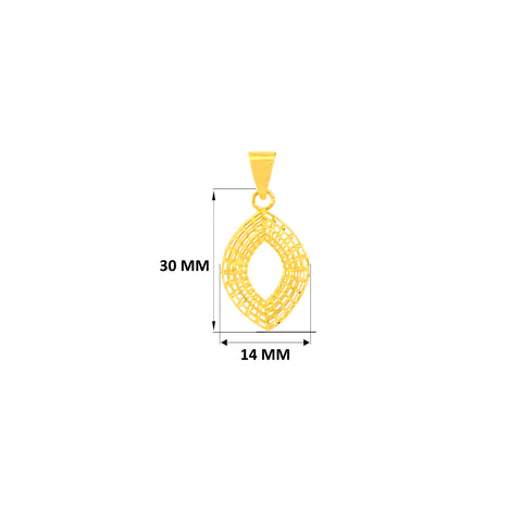22K Yellow Gold Classy Medium Pendant with gold weight of 1.6g