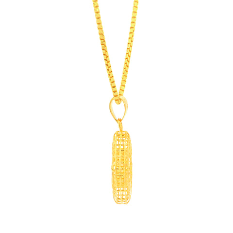 22K Yellow Gold Classy Medium Pendant with gold weight of 1.6g