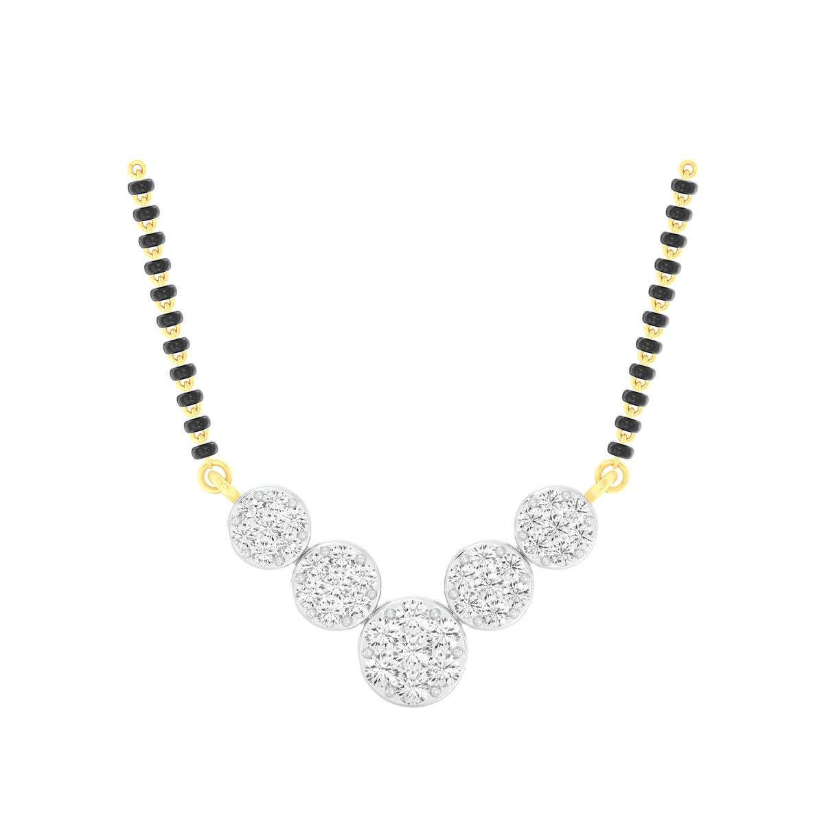 18k Yellow Gold and Diamond Mangalsutra Necklace and gold weight of 5.39g