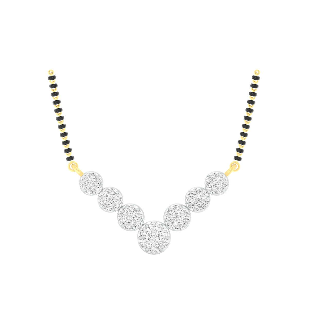 18k Yellow Gold and Diamond Mangalsutra Necklace and gold weight of 6.12g