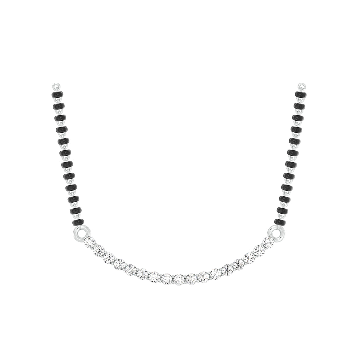 18k White Gold and Diamond Mangalsutra Necklace and gold weight of 5.29g