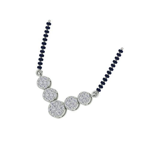 18k White Gold and Diamond Mangalsutra Necklace and gold weight of 5.25g