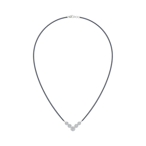 18k White Gold and Diamond Mangalsutra Necklace and gold weight of 5.25g