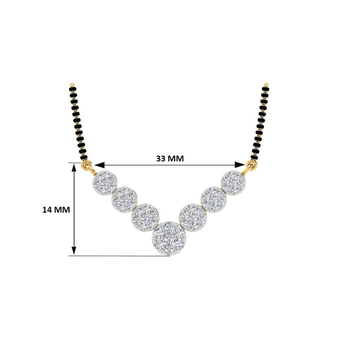 18k Yellow Gold and Diamond Mangalsutra Necklace and gold weight of 6.12g