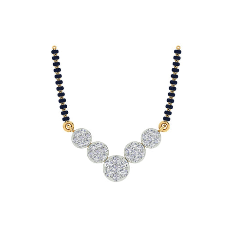 18k Yellow Gold and Diamond Mangalsutra Necklace and gold weight of 5.39g