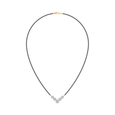 18k Yellow Gold and Diamond Mangalsutra Necklace and gold weight of 5.39g