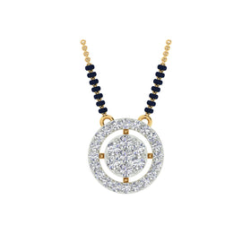 18k Yellow Gold and Diamond Mangalsutra Necklace and gold weight of 4.623g