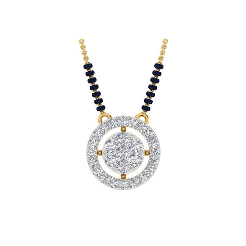 18k Yellow Gold and Diamond Mangalsutra Necklace and gold weight of 4.623g